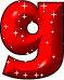 GIF animado (34437) Letra g glitter roja