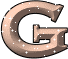 GIF animado (33233) Letra g glitter salmon