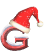 GIF animado (41149) Letra g gorro santa claus