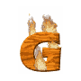 GIF animado (37681) Letra g madera ardiendo