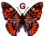 GIF animado (30485) Letra g mariposa