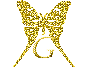 GIF animado (34596) Letra g mariposa glitter