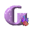 GIF animado (30565) Letra g mariposa romantica