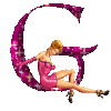 GIF animado (34128) Letra g mujer glitter