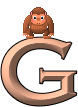 GIF animado (30793) Letra g orangutan