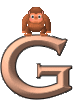 GIF animado (30793) Letra g orangutan