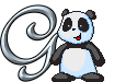 GIF animado (31315) Letra g oso panda