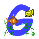 GIF animado (31481) Letra g peces