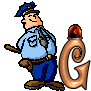 GIF animado (43772) Letra g policia