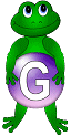 GIF animado (31809) Letra g rana verde