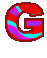 GIF animado (44388) Letra g roja psicodelica