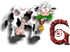 GIF animado (32266) Letra g vaca divertida
