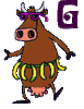 GIF animado (32292) Letra g vaca loca