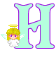 GIF animado (39001) Letra h angelito