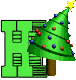 GIF animado (40668) Letra h arbol navidad