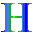 GIF animado (34711) Letra h azul verde