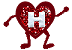 GIF animado (33288) Letra h corazon glitter