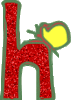 GIF animado (33985) Letra h glitter mariposa