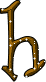 GIF animado (33043) Letra h glitter marron