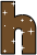 GIF animado (34011) Letra h glitter marron