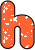 GIF animado (34173) Letra h glitter naranja