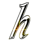GIF animado (34174) Letra h glitter negra