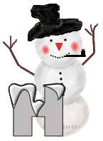 GIF animado (41214) Letra h hombre nieve