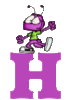GIF animado (30101) Letra h hormiga