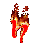 GIF animado (37492) Letra h llama roja