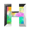 GIF animado (40603) Letra h mosaico colores