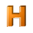GIF animado (35360) Letra h naranja