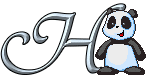 GIF animado (31316) Letra h oso panda