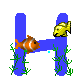 GIF animado (31482) Letra h peces
