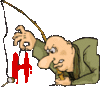 GIF animado (35697) Letra h pesca