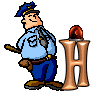 GIF animado (43773) Letra h policia