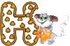 GIF animado (32042) Letra h ratoncito