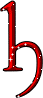 GIF animado (44135) Letra h roja decoracion