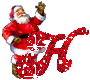 GIF animado (41538) Letra h santa claus