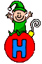 GIF animado (41634) Letra h simbolos navidad