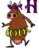 GIF animado (32293) Letra h vaca loca