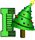 GIF animado (40669) Letra i arbol navidad
