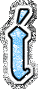 GIF animado (32855) Letra i glitter azul