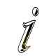GIF animado (34176) Letra i glitter negra