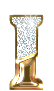 GIF animado (34294) Letra i glitter oro diamantes