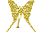 GIF animado (30459) Letra i mariposa oro