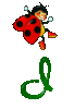 GIF animado (39621) Letra i mariquita