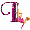 GIF animado (34130) Letra i mujer glitter