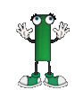 GIF animado (39812) Letra i muneco verde