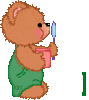 GIF animado (30995) Letra i oso