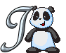 GIF animado (31317) Letra i oso panda